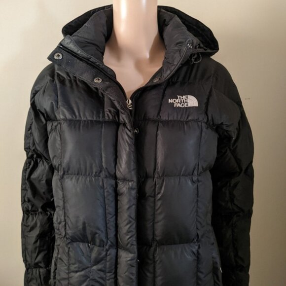 North Face 600 down parka long black puffer coat, women's small - Picture 3 of 11